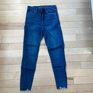American eagle blue high rise jegging size 8